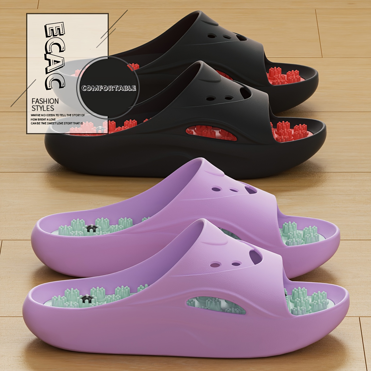 Women Men EVA Massage Slippers - огляд і ціна Water Shoes