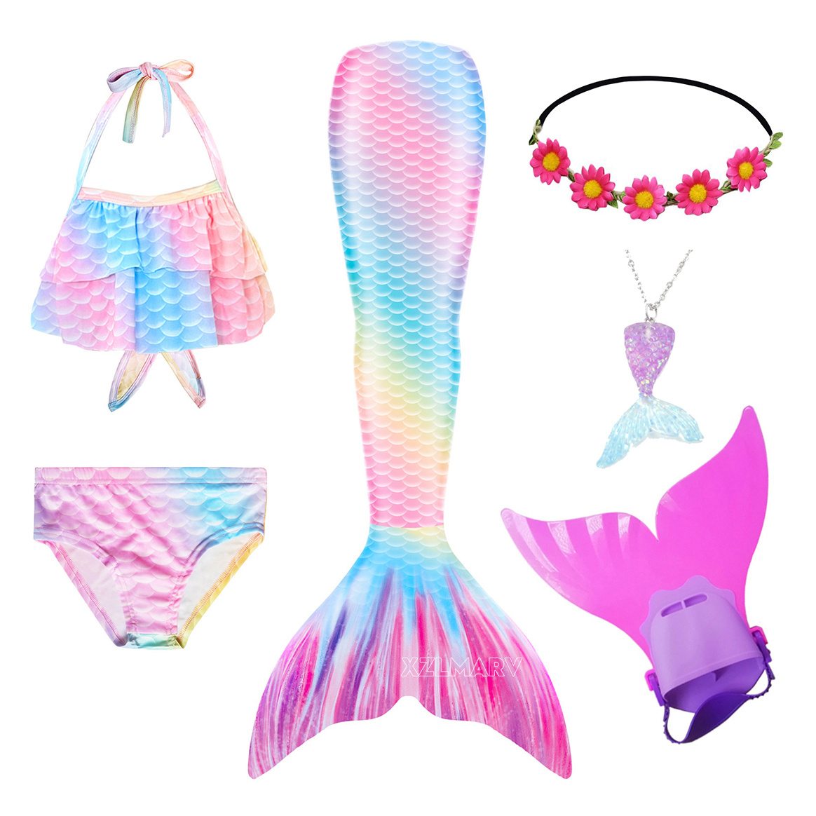 Girls Swimming Mermaid Tail Gi - огляд і ціна Flippers Swimming