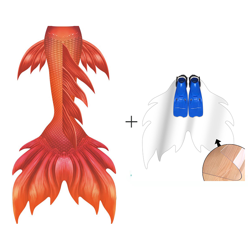 Orange Woman Mermaid Tail Skin - огляд і ціна Swim Fins